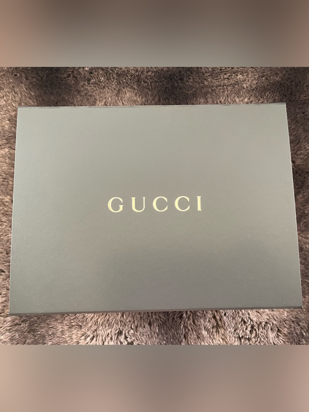 Authentic Gucci Empty Black Box with Gold Lettering